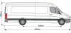 Picture of Rhino 3.1m SafeStow4 (One Ladder) for Volkswagen Crafter 2006-2017 | L4 | H2 | Twin Rear Doors | RAS18-SK21