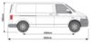 Picture of Rhino 3.1m SafeStow4 (One Ladder) for Volkswagen T6 Transporter 2015-Onwards | L2 | H1 | Twin Rear Doors | RAS18-SK21