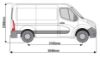 Picture of Van Guard ULTI Ladder with Bespoke Fitting Kit for Nissan Interstar 2022-Onwards | L1 | H1 | Twin Rear Doors | VGL6-07