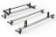 Picture of Van Guard 3 UltiBar+ Roof Bars with Roller Bundle for Ford Transit Custom 2013-2023 | L1, L2 | H1 | Twin Rear Doors | VG304-3#VGR-09