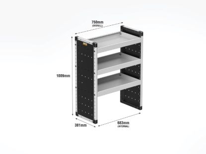Picture of Van Guard Bronze Trade Van Racking Package - Nearside for Toyota Proace City 2020-Onwards | L1 | H1 | TVR-B-001-NS