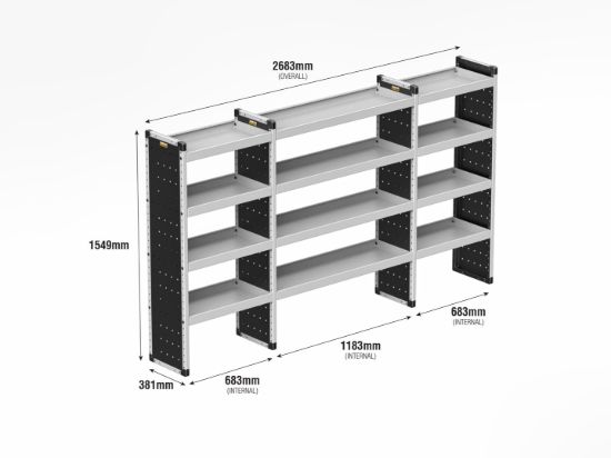 Picture of Van Guard Bronze Trade Van Racking Package - Complete Kit for Mercedes Sprinter 2018-Onwards | L3 | H2, H3 | TVR-B-015