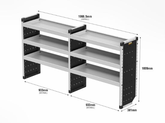 Picture of Van Guard Bronze Trade Van Racking Package - Offside for Toyota Proace 2016-Onwards | L2 | H1 | TVR-B-018-OS