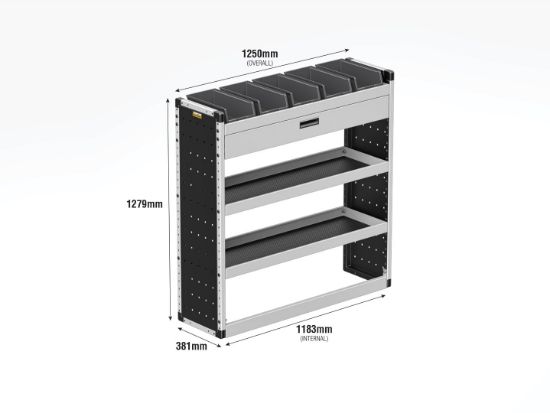Picture of Van Guard Gold Trade Van Racking Package - Complete Kit for Nissan Primastar 2022-Onwards | L2 | H2 | TVR-G-004