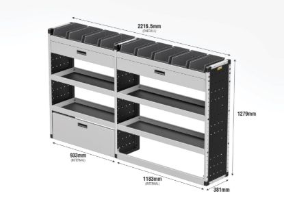 Picture of Van Guard Gold Trade Van Racking Package - Complete Kit for Renault Trafic 2014-Onwards | L2 | H2 | TVR-G-004