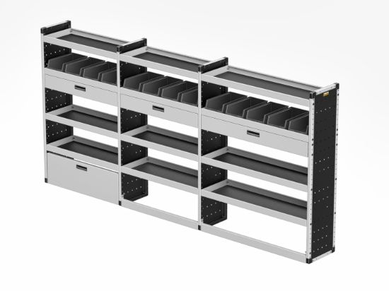 Picture of Van Guard Gold Trade Van Racking Package - Offside for MAN TGE 2017-Onwards | L4 | H3, H4 | TVR-G-012-OS