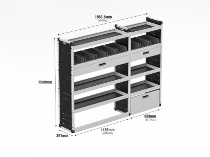 Picture of Van Guard Gold Trade Van Racking Package - Complete Kit for Volkswagen Crafter 2017-Onwards | L4 | H3, H4 | TVR-G-012