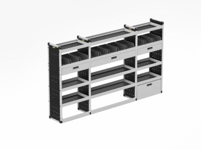 Picture of Van Guard Gold Trade Van Racking Package - Nearside for Mercedes Sprinter 2018-Onwards | L3 | H2, H3 | TVR-G-015-NS