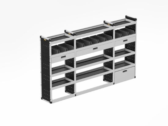 Picture of Van Guard Gold Trade Van Racking Package - Nearside for Mercedes Sprinter 2018-Onwards | L3 | H2, H3 | TVR-G-015-NS