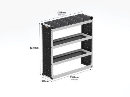 Picture of Van Guard Silver Trade Van Racking Package - Nearside for Nissan NV300 2016-Onwards | L2 | H2 | TVR-S-004-NS