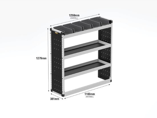 Picture of Van Guard Silver Trade Van Racking Package - Nearside for Mercedes Sprinter 2018-Onwards | L1 | H1 | TVR-S-004-NS