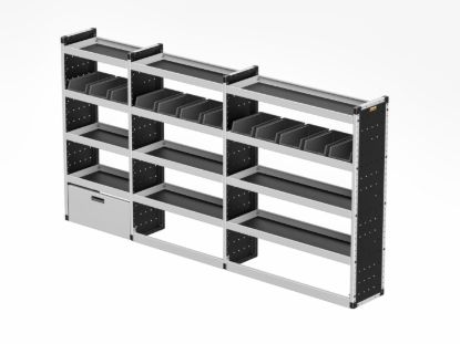 Picture of Van Guard Silver Trade Van Racking Package - Complete Kit for Maxus Deliver 9 2020-Onwards | L3 | H2, H3 | TVR-S-013