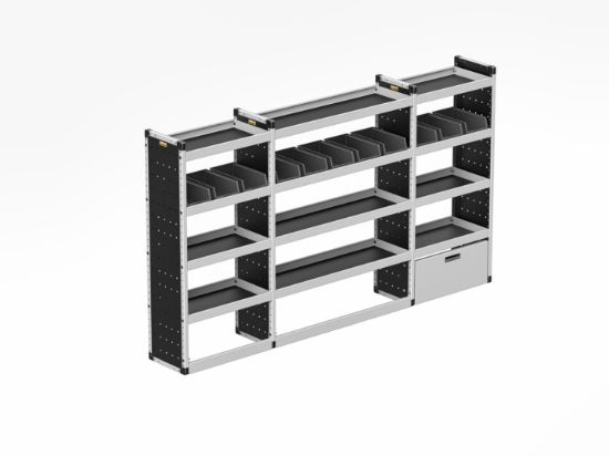 Picture of Van Guard Silver Trade Van Racking Package - Nearside for Mercedes Sprinter 2018-Onwards | L3 | H2, H3 | TVR-S-015-NS