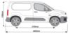 Picture of Rhino 2.2 m SafeStow4 (One Ladder) for Citroen Berlingo 2018-Onwards | L1 | H1 | Twin Rear Doors | RAS16-SK21