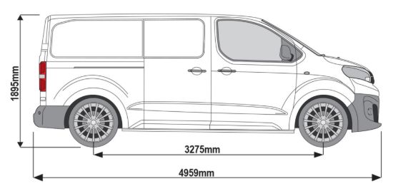 Picture of Van Guard ULTI Rack+ (Aluminium) - 5 Bar Roof Rack for Citroen Dispatch 2016-Onwards | L2 | H1 | Twin Rear Doors | VGUR-272