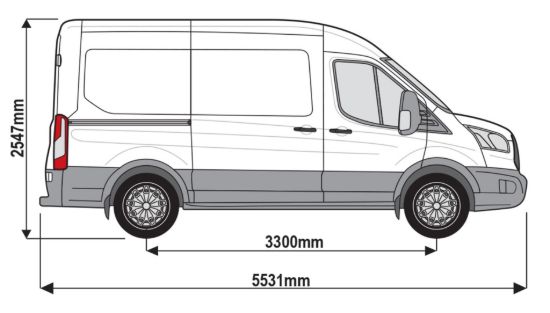 Picture of Van Guard ULTI Rack+ (Aluminium) - 6 Bar Roof Rack for Ford Transit 2014-Onwards | L2 | H2 | Twin Rear Doors | VGUR-256
