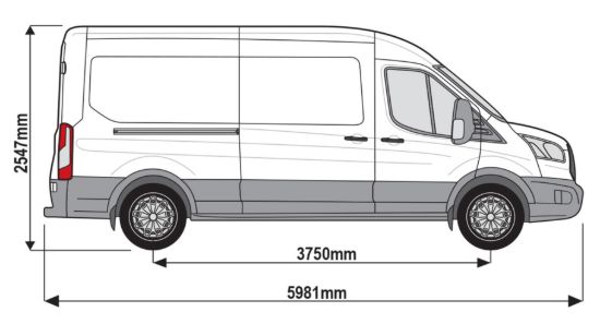 Picture of Van Guard ULTI Rack+ (Aluminium) - 7 Bar Roof Rack for Ford Transit 2014-Onwards | L3 | H2 | Twin Rear Doors | VGUR-258