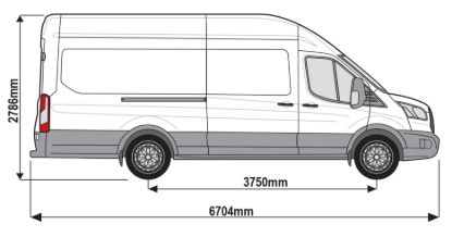 Picture of Van Guard ULTI Rack+ (Aluminium) - 7 Bar Roof Rack for Ford Transit 2014-Onwards | L4 | H3 | Twin Rear Doors | VGUR-260