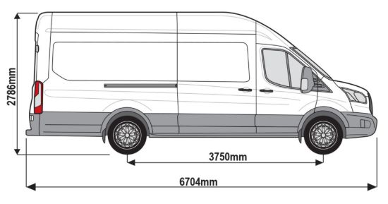 Picture of Van Guard ULTI Rack+ (Aluminium) - 7 Bar Roof Rack for Ford Transit 2014-Onwards | L4 | H3 | Twin Rear Doors | VGUR-260