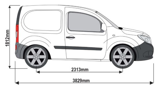 Picture of Van Guard ULTI Rack+ (Aluminium) - 4 Bar Roof Rack for Mercedes Citan 2012-2021 | L1 | H1 | Twin Rear Doors | VGUR-222