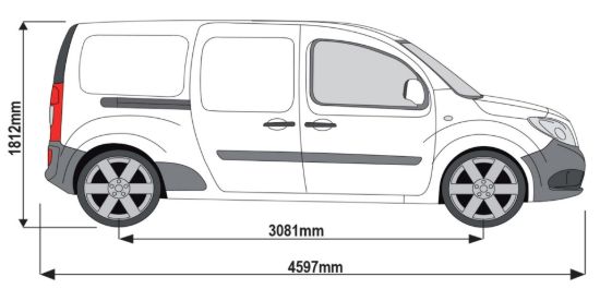 Picture of Van Guard ULTI Rack+ (Aluminium) - 6 Bar Roof Rack for Mercedes Citan 2012-2021 | L3 | H1 | Twin Rear Doors | VGUR-224
