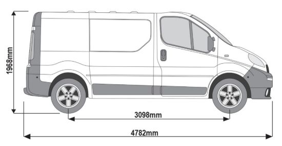 Picture of Van Guard ULTI Rack+ (Aluminium) - 6 Bar Roof Rack for Nissan Primastar 2002-2014 | L1 | H1 | Twin Rear Doors | VGUR-201