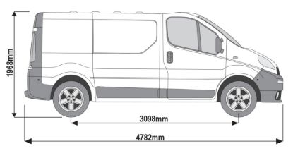 Picture of Van Guard ULTI Rack+ (Aluminium) - 6 Bar Roof Rack for Nissan Primastar 2002-2014 | L1 | H1 | Tailgate | VGUR-202