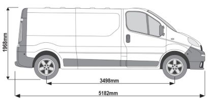 Picture of Van Guard ULTI Rack+ (Aluminium) - 7 Bar Roof Rack for Nissan Primastar 2002-2014 | L2 | H1 | Tailgate | VGUR-204