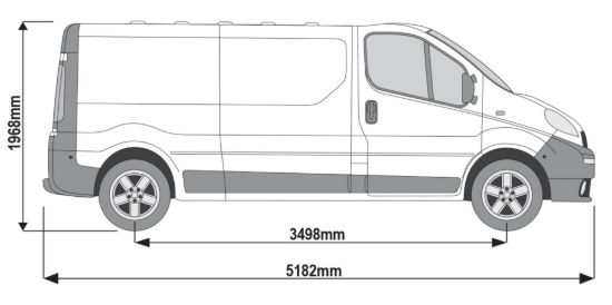 Picture of Van Guard ULTI Rack+ (Aluminium) - 7 Bar Roof Rack for Nissan Primastar 2002-2014 | L2 | H1 | Tailgate | VGUR-204