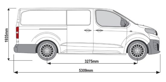 Picture of Van Guard ULTI Rack+ (Aluminium) - 5 Bar Roof Rack for Peugeot Expert 2016-Onwards | L3 | H1 | Twin Rear Doors | VGUR-273