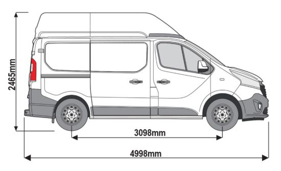 Picture of Van Guard ULTI Rack+ (Aluminium) - 4 Bar Roof Rack for Renault Trafic 2014-Onwards | L1 | H2 | Twin Rear Doors | VGUR-266