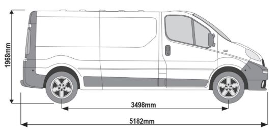 Picture of Van Guard ULTI Rack+ (Aluminium) - 7 Bar Roof Rack for Renault Trafic 2001-2014 | L2 | H1 | Tailgate | VGUR-204