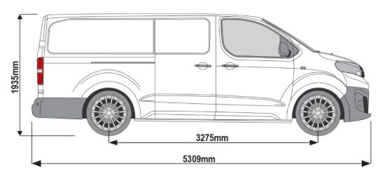 Picture of Van Guard ULTI Rack+ (Aluminium) - 5 Bar Roof Rack for Vauxhall Vivaro 2019-Onwards | L2 | H1 | Twin Rear Doors | VGUR-273