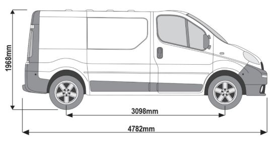 Picture of Van Guard ULTI Rack+ (Aluminium) - 6 Bar Roof Rack for Vauxhall Vivaro 2001-2014 | L1 | H1 | Tailgate | VGUR-202