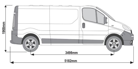 Picture of Van Guard ULTI Rack+ (Aluminium) - 7 Bar Roof Rack for Vauxhall Vivaro 2001-2014 | L2 | H1 | Tailgate | VGUR-204
