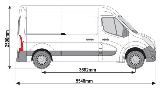 Picture of Van Guard ULTI Rack+ (Aluminium) - 7 Bar Roof Rack for Vauxhall Movano 2010-2021 | L2 | H2 | Twin Rear Doors | VGUR-244