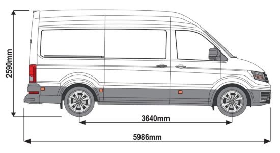 Picture of Van Guard ULTI Rack+ (Aluminium) - 6 Bar Roof Rack for Volkswagen Crafter 2017-Onwards | L3 | H3 | Twin Rear Doors | VGUR-280