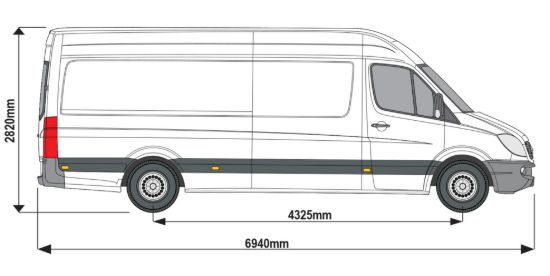 Picture of Van Guard ULTI Rack+ (Aluminium) - 9 Bar Roof Rack for Volkswagen Crafter 2006-2017 | L3 | H2 | Twin Rear Doors | VGUR-240