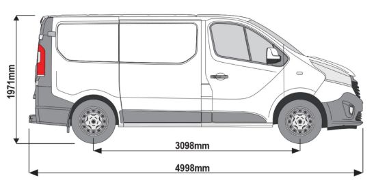 Picture of Van Guard ULTI Rack+ (Aluminium) - 6 Bar Roof Rack for Nissan Primastar 2022-Onwards | L1 | H1 | Twin Rear Doors | VGUR-262