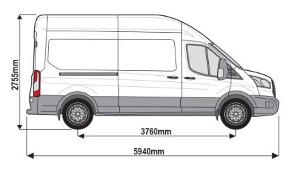 Picture of Rhino KammRack Roof Rack 3.0m long x 1.6m wide for Maxus Deliver 9 2020-Onwards | L3 | H3 | Twin Rear Doors | K679