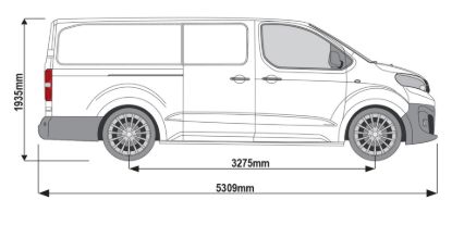 Picture of Van Guard Bronze Trade Van Racking Package - Offside for Citroen Dispatch 2016-Onwards | L3 | H1 | TVR-B-019-OS