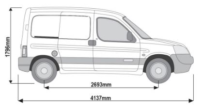 Picture of Van Guard ULTI Bar+ (Aluminium) - 2 Roof Bars for Peugeot Partner Origin 1996-2008 with Roller Bundle | L1 | H1 | Tailgate | VG96#VGR-22