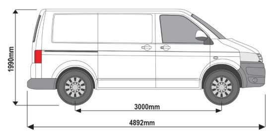 Picture of Van Guard ULTI Bar+ (Aluminium) - 2 Roof Bars for Volkswagen T6 Transporter 2015-2024 with Roller Bundle | L1 | H1 | Tailgate | VG263-2#VGR-26