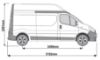 Picture of Rhino 3.1m SafeStow4 (One Ladder) for Nissan Primastar 2002-2014 | L2 | H2 | Twin Rear Doors | RAS18-SK21