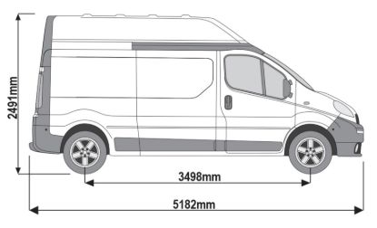 Picture of Rhino TowStep Yellow - No Reversing Sensors for Nissan Primastar 2002-2014 | L2 | H2 | TS11Y