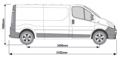 Picture of Rhino 3.0 m LadderStow for Renault Trafic 2001-2014 | L2 | H1 | RAS37