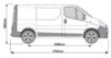 Picture of Rhino 3.1m SafeStow4 (One Ladder) for Renault Trafic 2001-2014 | L1 | H1 | Twin Rear Doors | RAS18-SK21