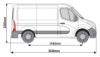 Picture of Rhino 3.1m SafeStow4 (One Ladder) for Vauxhall Movano 2010-2021 | L1 | H1 | Twin Rear Doors | RAS18-SK21