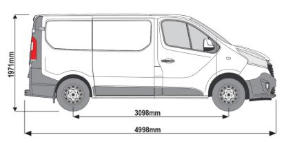 Picture of Rhino 3 KammBar Fleet Steel Roof Bars and 4 free load stops for Vauxhall Vivaro 2014-2019 | L1 | H1 | VA3FL