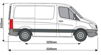 Picture of Rhino TowStep Black - No Reversing Sensors for Volkswagen Crafter 2006-2017 | L1 | H1 | Twin Rear Doors | TS11B